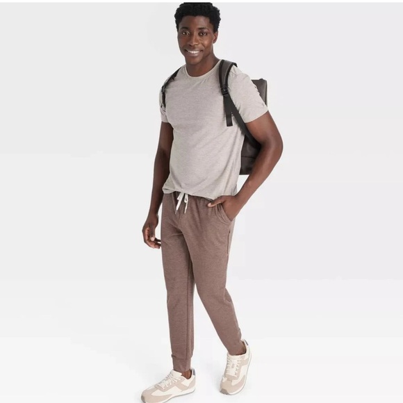 All in Motion Men's Soft Stretch Jogger Pants - Ceramic Brown S - Picture 3 of 3